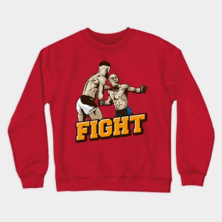 fighter puch each other Crewneck Sweatshirt